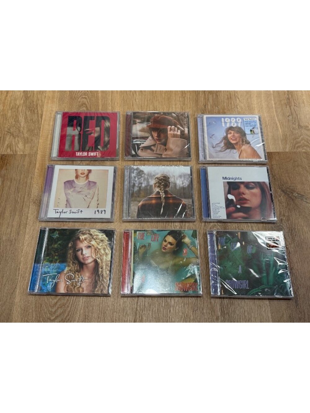 Taylor Swift CD Lot of 9 Albums – 7 Sealed Evermore 1989 Midnights Red Deluxe